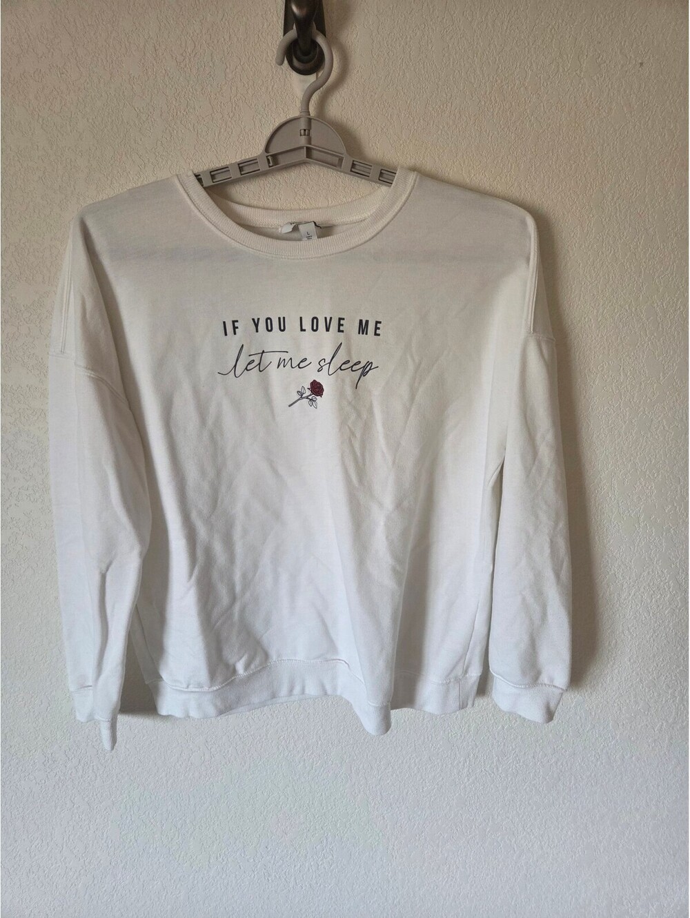Nine West White Long Sleeve Graphic Sweatshirt